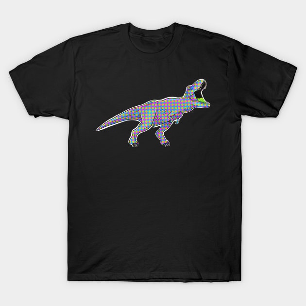 Dino 80s retro (on yellow background) T-Shirt by Meakm